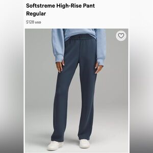 NWT Lululemon Softstreme High-Rise Pant *Regular in light/powder blue